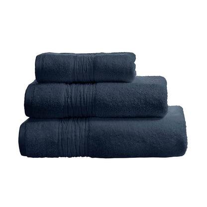 Lazy Linen 600gsm Turkish Cotton Towel With Linen Navy