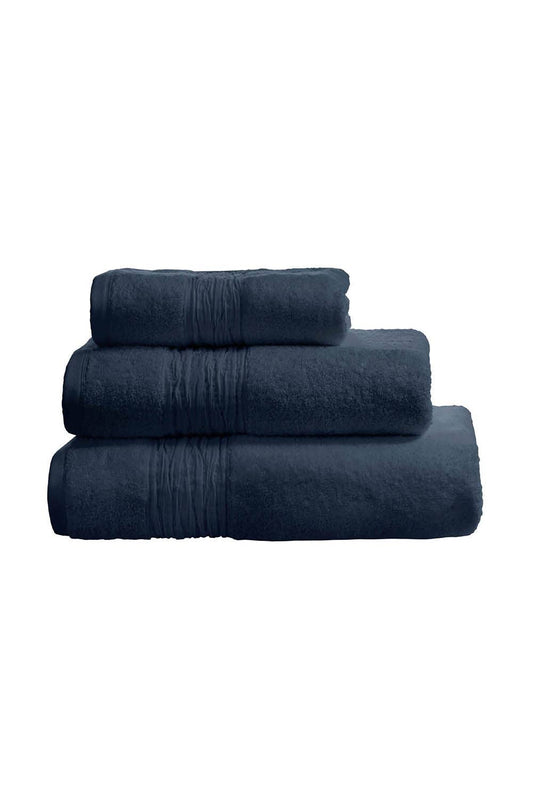 Lazy Linen 600gsm Turkish Cotton Towel With Linen Navy