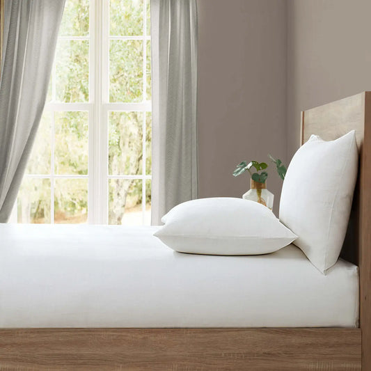 Lazy Linen Fitted Sheet White
