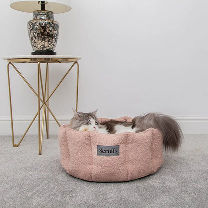 Scruffs Boucle Cat/Small Dog Bed - Blush