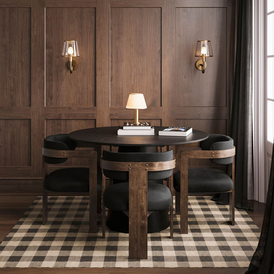 Mai Dining Chair Black/Walnut