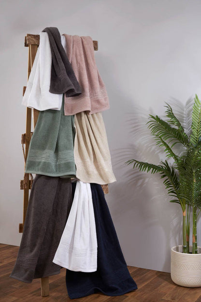 Lazy Linen 600gsm Turkish Cotton Towel With Linen Sage