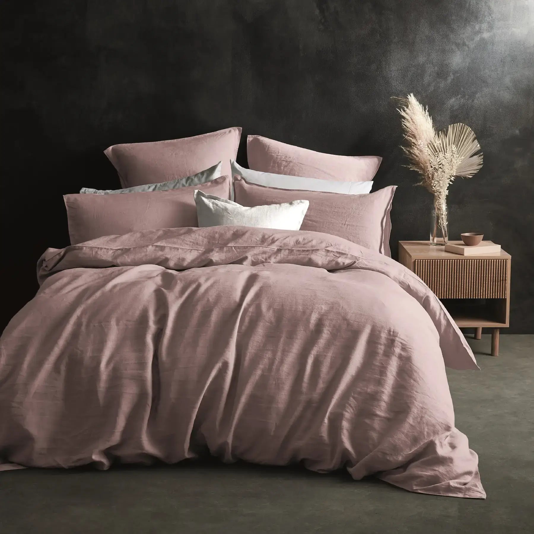Lazy Linen Duvet Cover Mellow Pink
