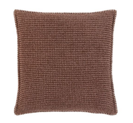 Alder Textured Cushion Brown