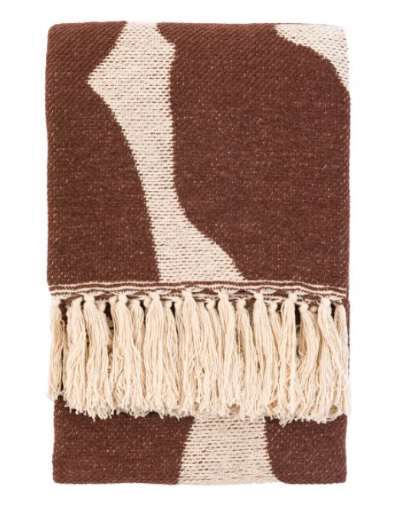 Alma Abstract Throw Chocolate