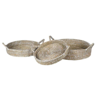 Set of 3 Round Wooden Trays