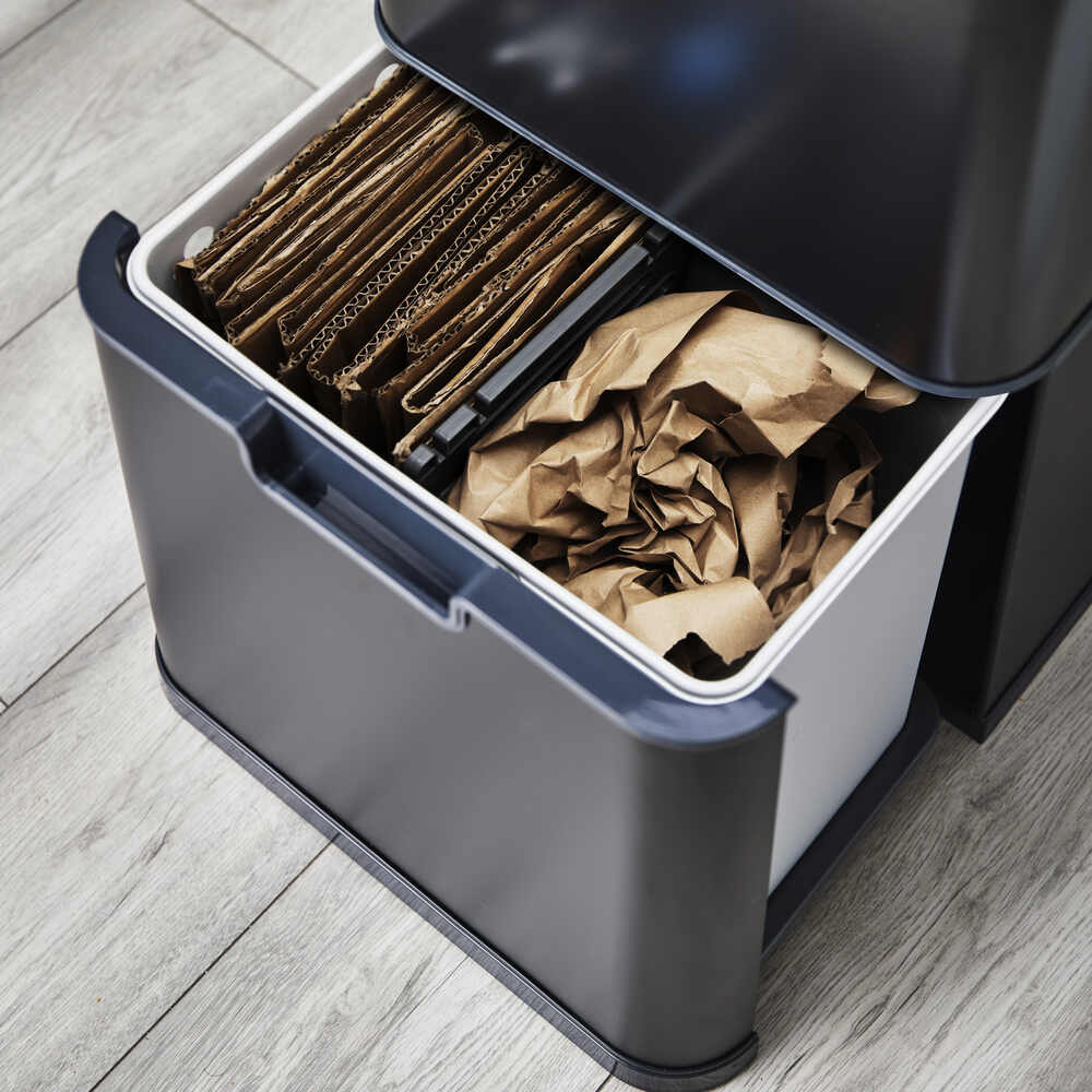 Tower 50L Ozone Recycling Sensor Bin - Black