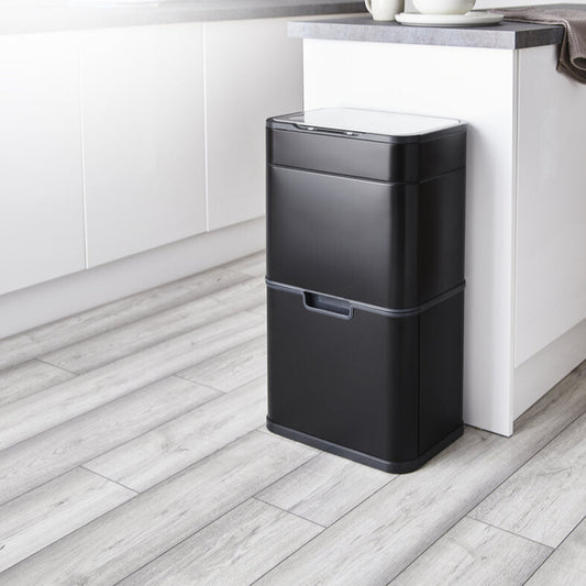 Tower 50L Ozone Recycling Sensor Bin - Black