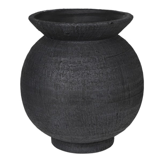 Jet Terracotta Black Vase