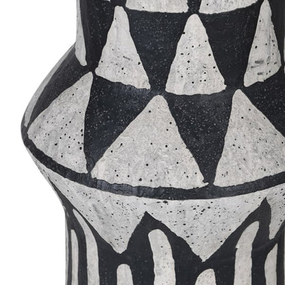 Black & White Tribal Stripe Vase
