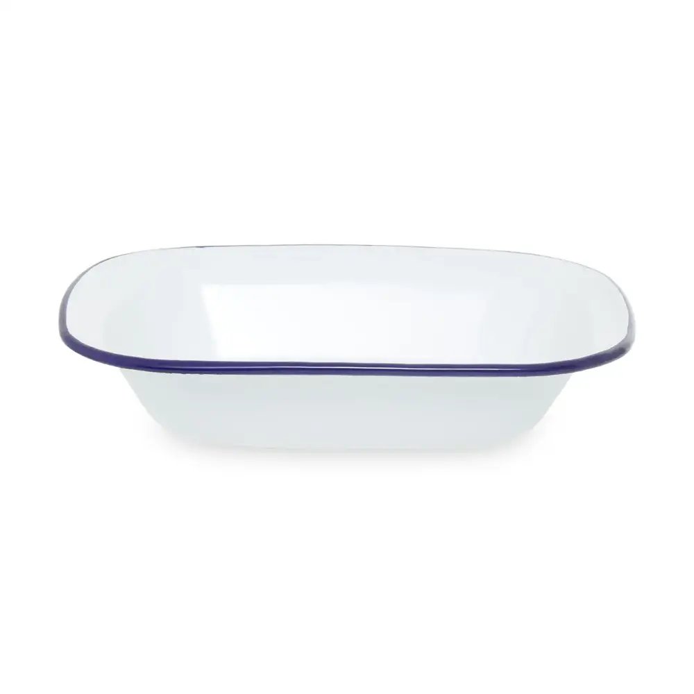 Enamel 26cm Pie Dish - White