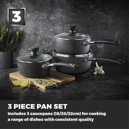 Tower Precision Non Stick Saucepan Set - 3 Piece
