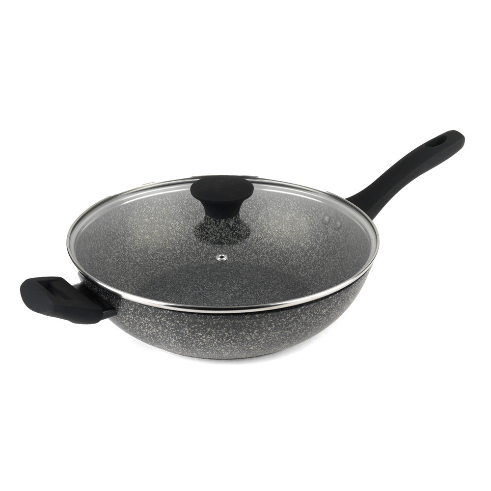 Salter Megastone 28cm Wok - Silver