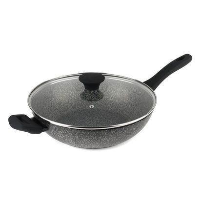 Salter Megastone 28cm Wok - Silver