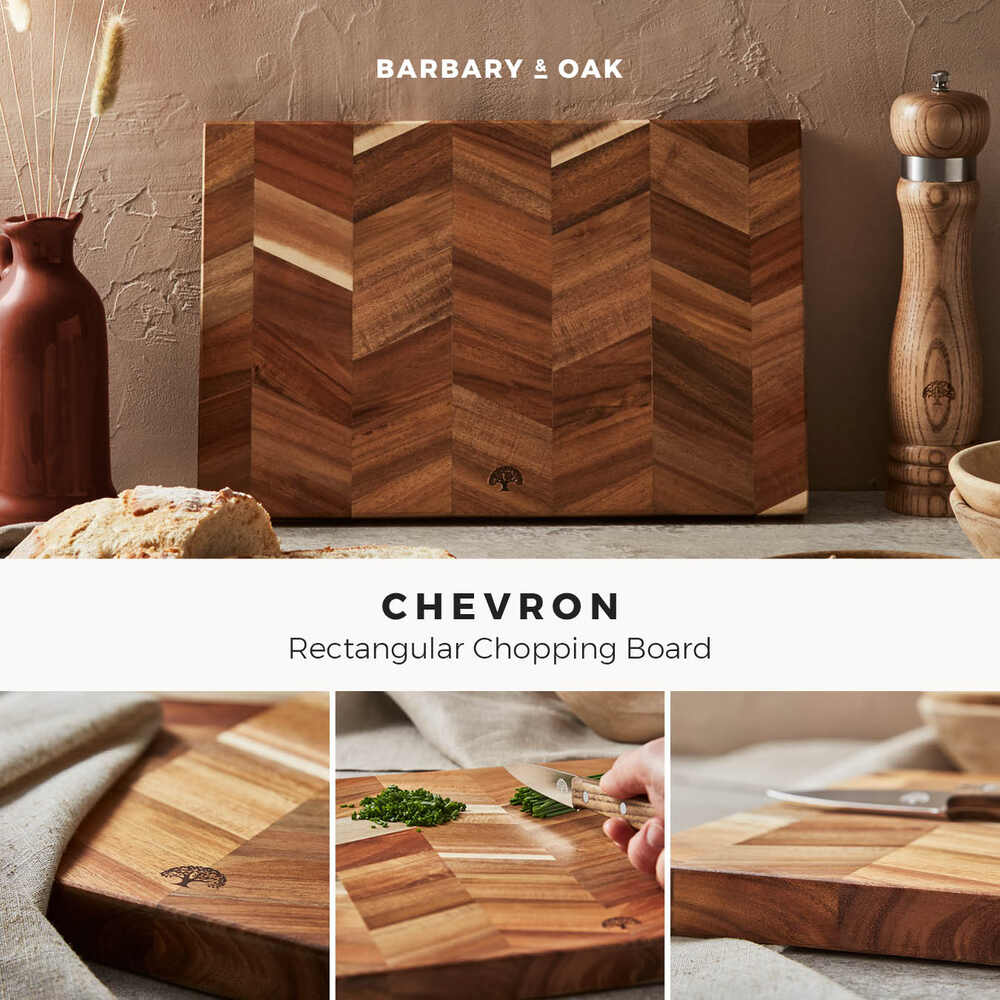 Barbary & Oak Acacia Chevron Chopping Board