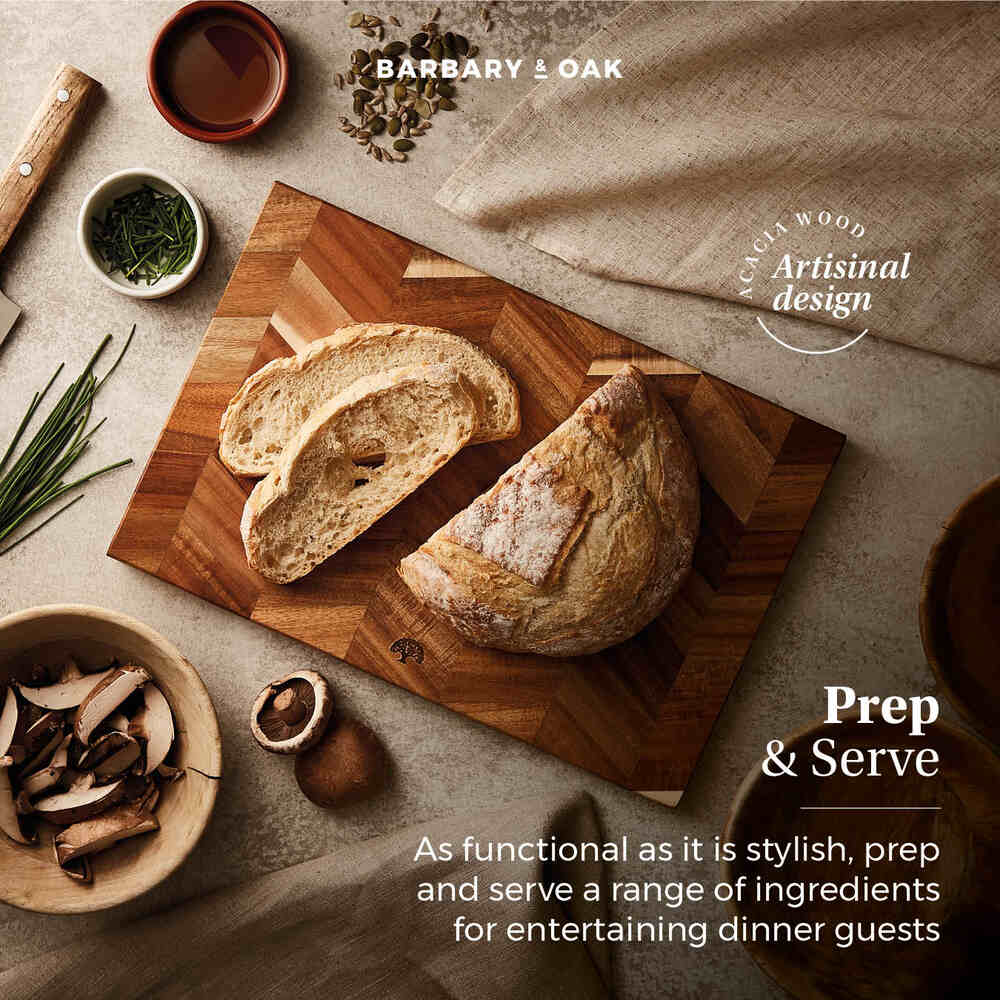Barbary & Oak Acacia Chevron Chopping Board
