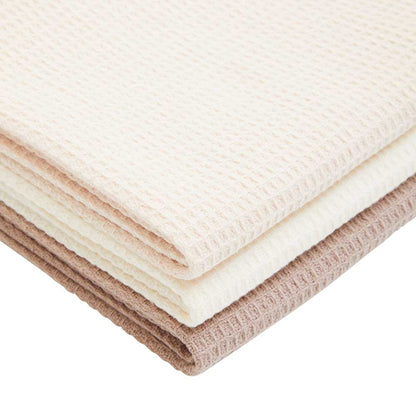 Waffle Tea Towels Natural - Set of 3