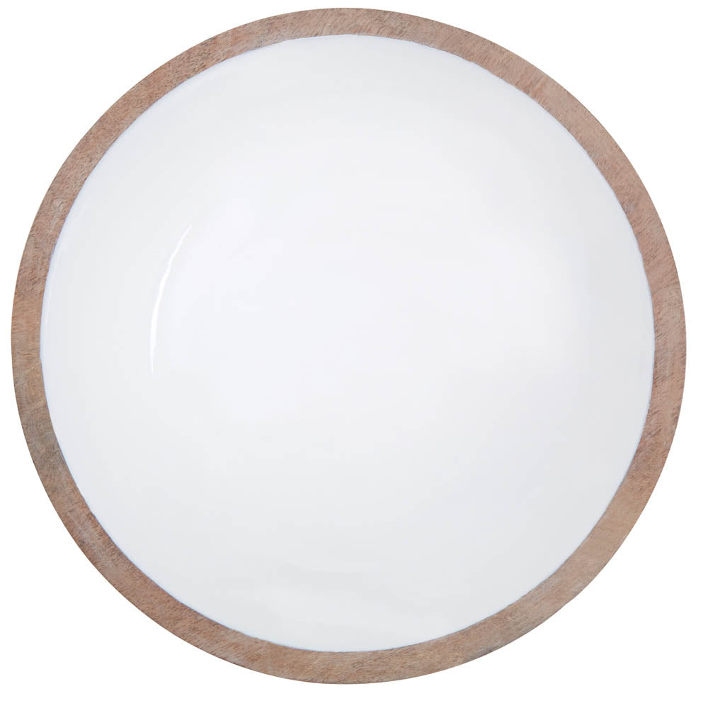 Kara Round Mango Wood Bowl 29cm