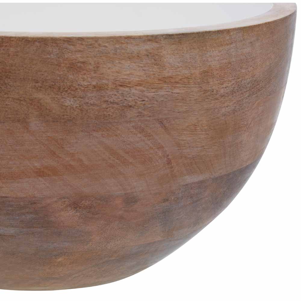 Kara Round Mango Wood Bowl 29cm