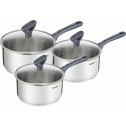 Tefal Primary Stainless Steel 3 Piece Saucepan Set