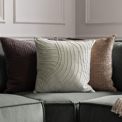 Waterfall  Feather Filled Cushion - Quartz