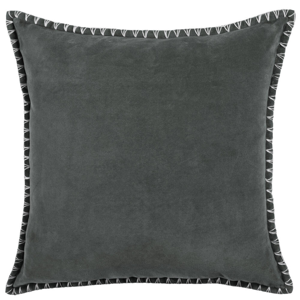 Stitch Feather Filled Cushion - Storm