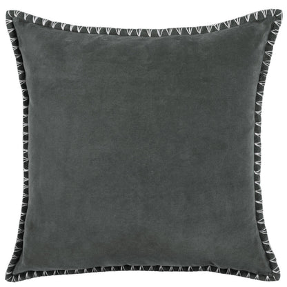 Stitch Feather Filled Cushion - Storm