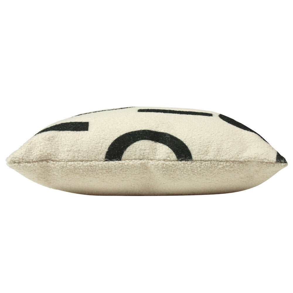 Shearling Circa Feather Filled Cushion - Black