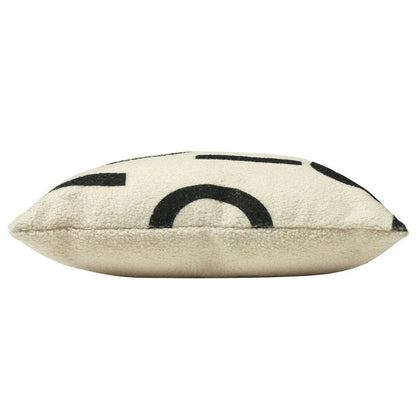 Shearling Circa Feather Filled Cushion - Black