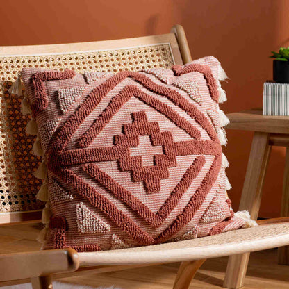 Kalai Feather Filled Cushion - Brick