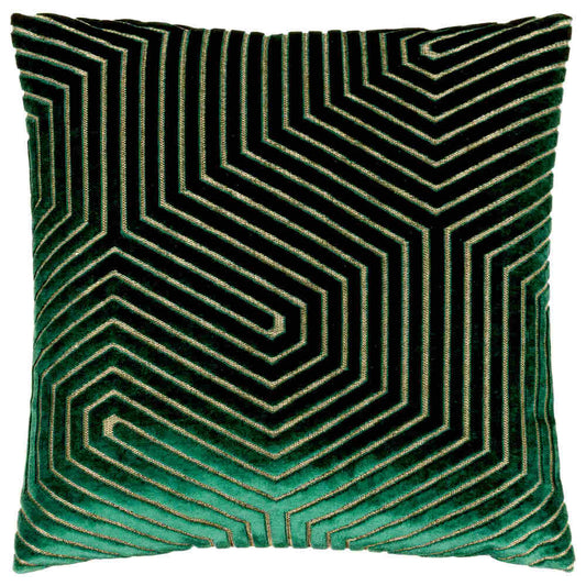 Evoke Feather Filled Cushion -  Emerald