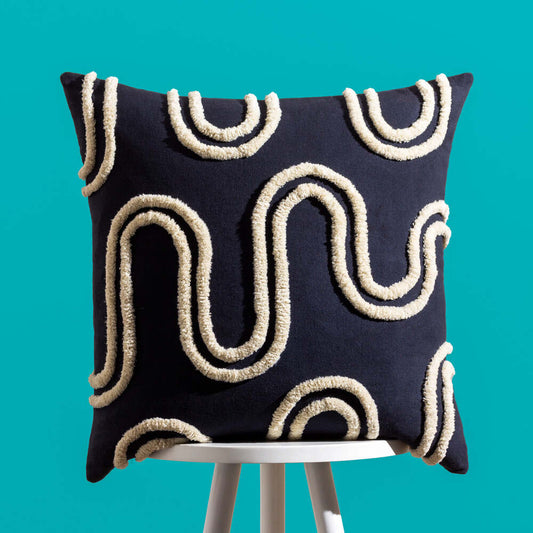 Archie Feather Filled Cushion - Mono