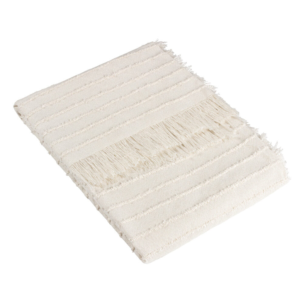 Hazie Linear Woven Throw - Natural
