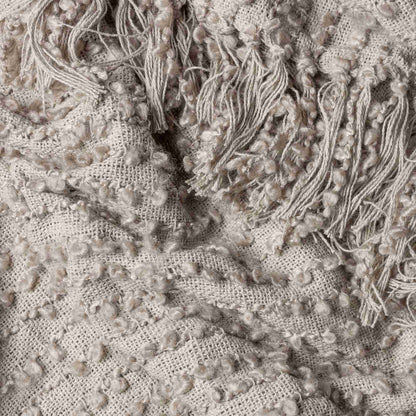 Arvo Boucle Yarn Throw - Feather
