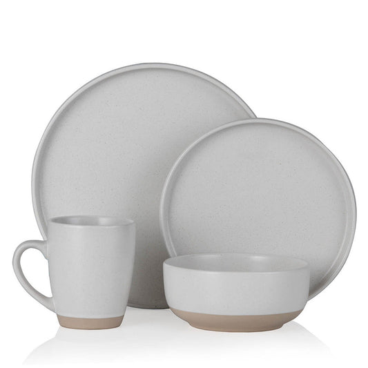 Barbary Oak Avena 16 Piece Dinnerware Set - Natural