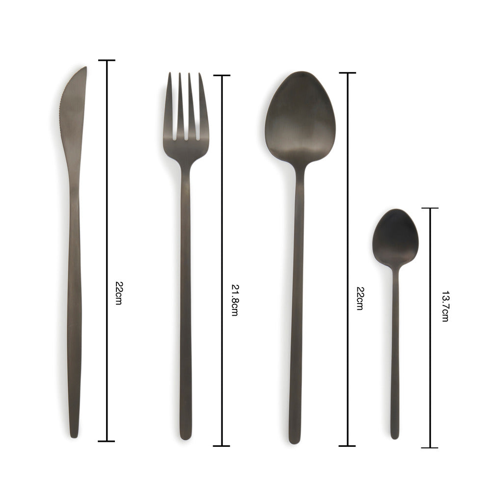 Salter Noir Cutlery Set - 16 Piece