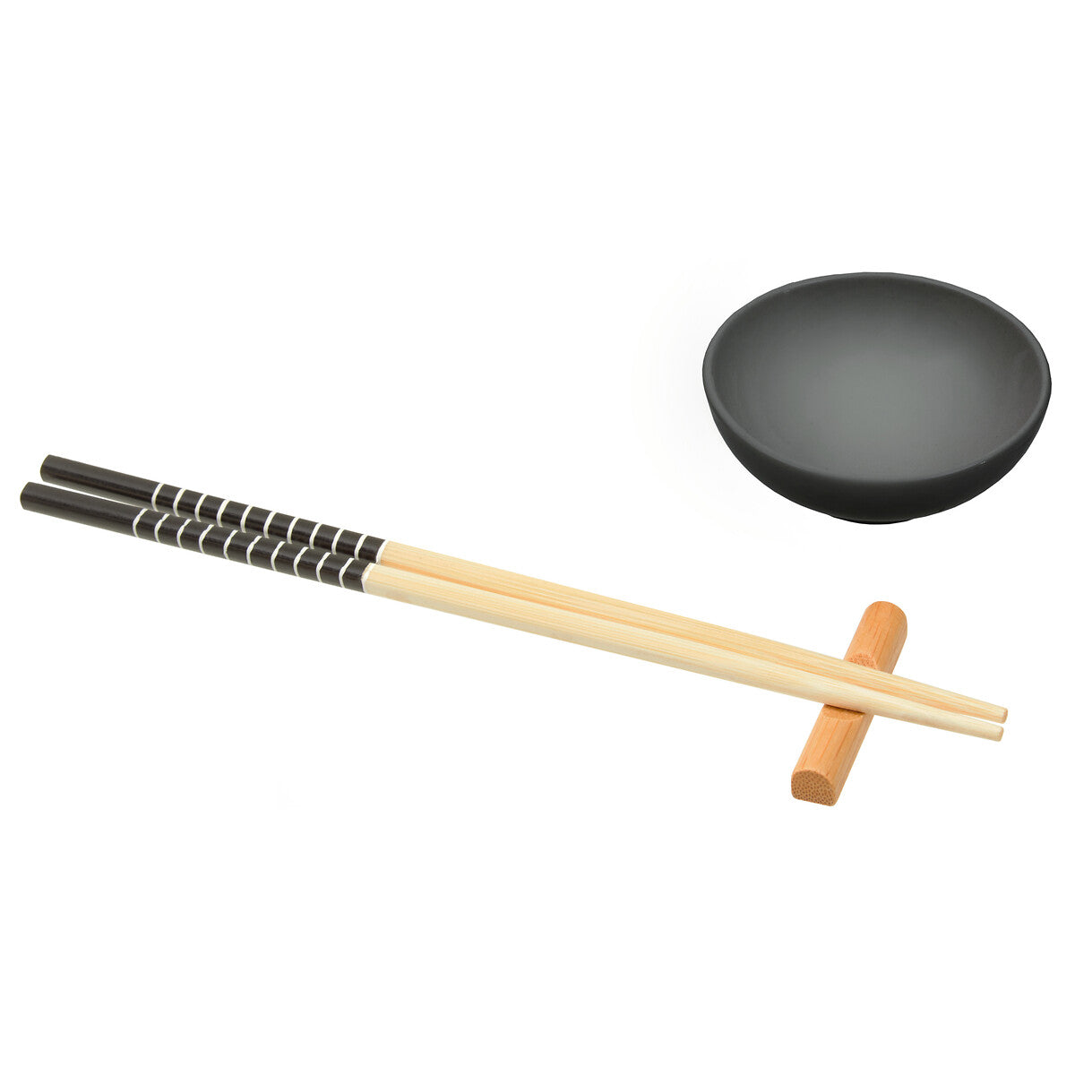 Black Ceramic Sushi Set - 6 Piece