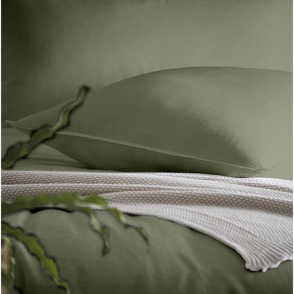 Appletree Loft Cassia Cotton Duvet Cover Set - Khaki