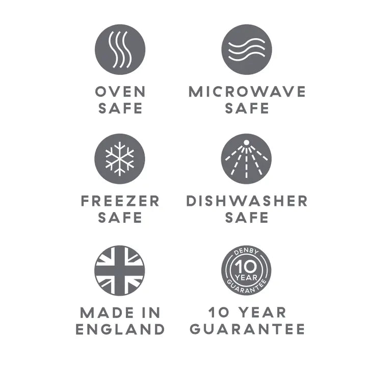 Denby Stoneware Halo 12pc Coupe Dinner Set