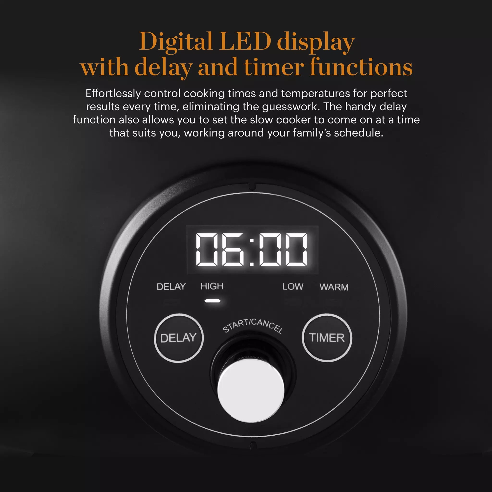 Tower x GoodFood 6.5L Digital Slow Cooker Stainless Steel