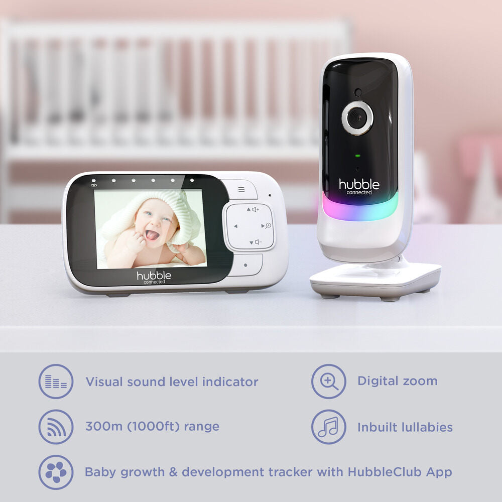 Hubble Nursery Pal Essentials 2.8 Connected Baby Monitor