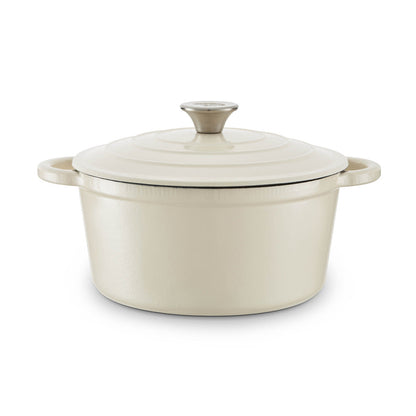 Barbary Oak Foundry 24cm Cast Iron Casserole Pot - Cream