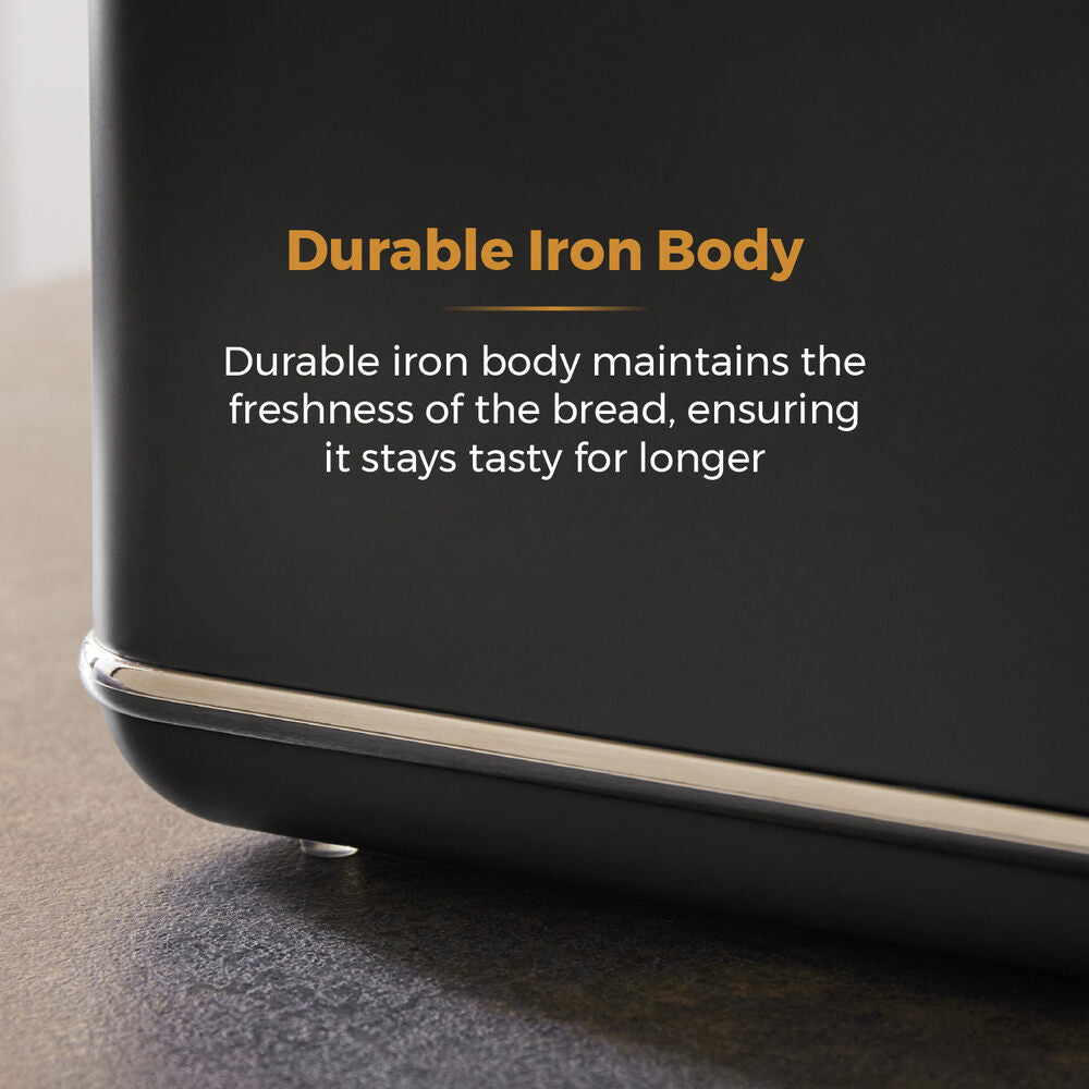 Tower Renaissance Retro Bread Bin - Black