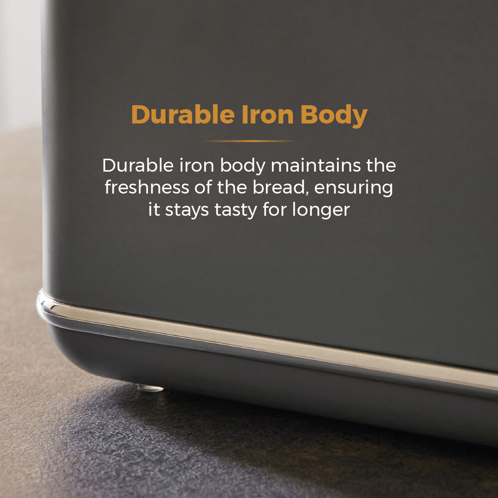 Tower Renaissance Retro Bread Bin - Grey