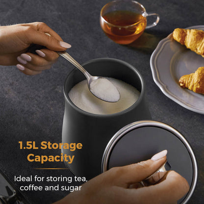 Tower Renaissance Retro 3 Piece Canister Set- Grey