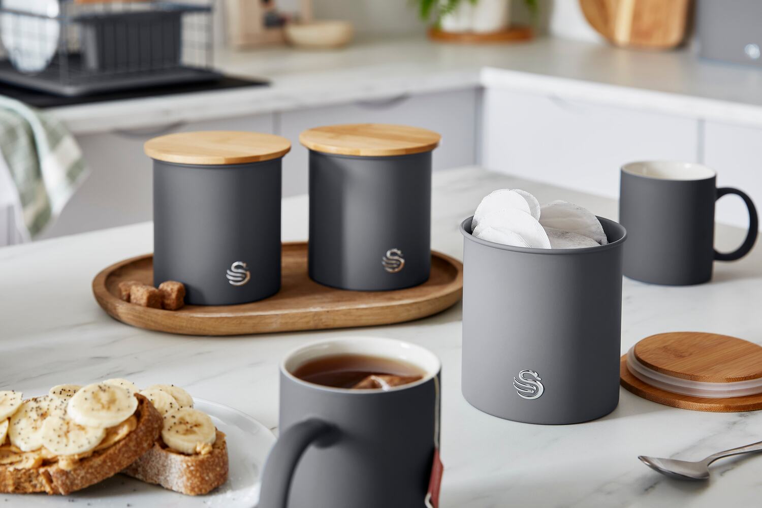 Swan Nordic Set of 3 Cannisters - Grey