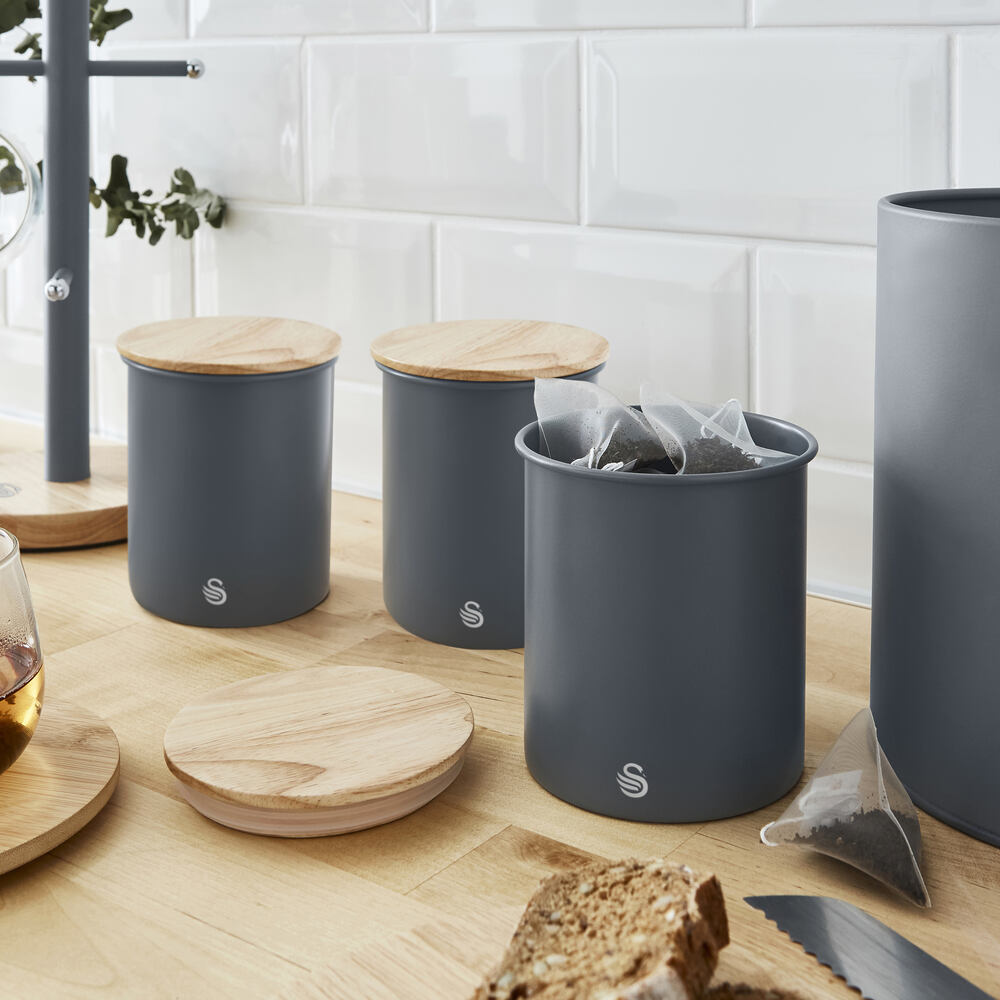 Swan Nordic Set of 3 Cannisters - Grey