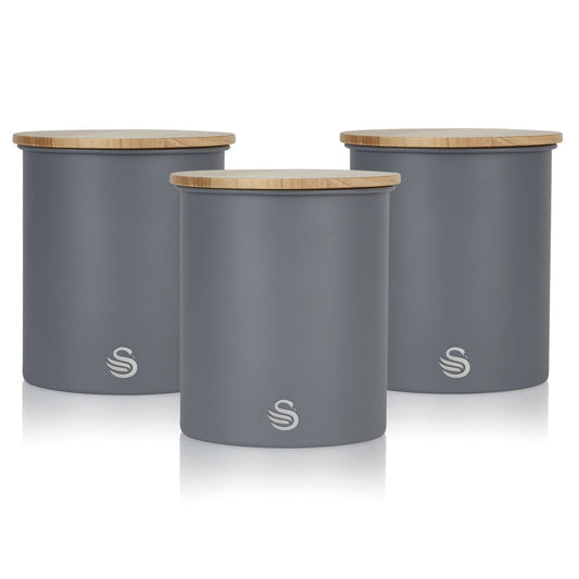 Swan Nordic Set of 3 Cannisters - Grey