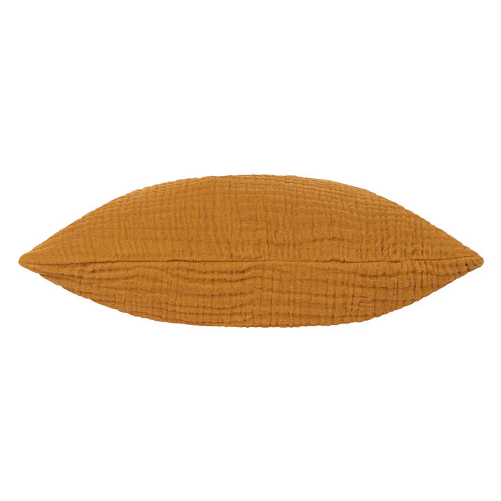 Yard Lark Muslin Crinkle Cotton Cushion Cumin 45x45 Feather Filled