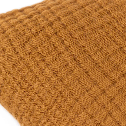 Yard Lark Muslin Crinkle Cotton Cushion Cumin 45x45 Feather Filled